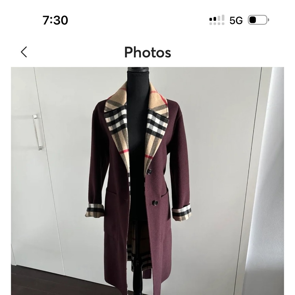 This is the burberry reversible wool/cashmere dorea coat.